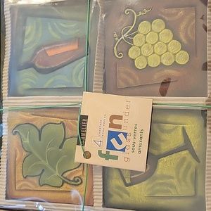 NWT Sommelier 4 piece Coaster Set